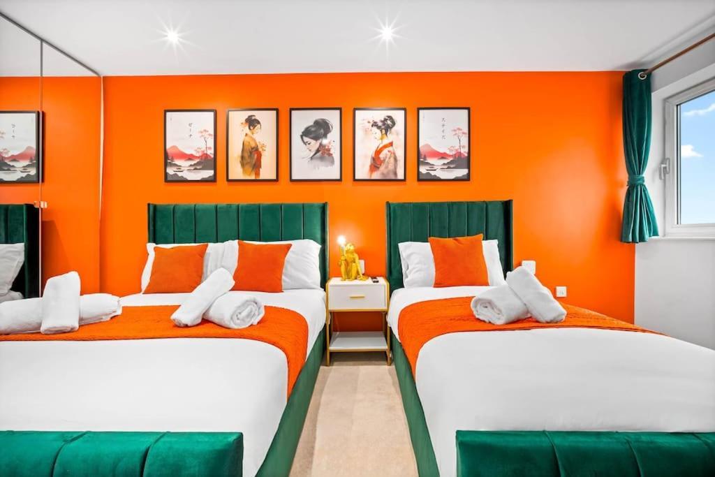 Spacious 2 Bed Apt B'Ham Cc With Parking Sleeps 7 Бирмингам Екстериор снимка