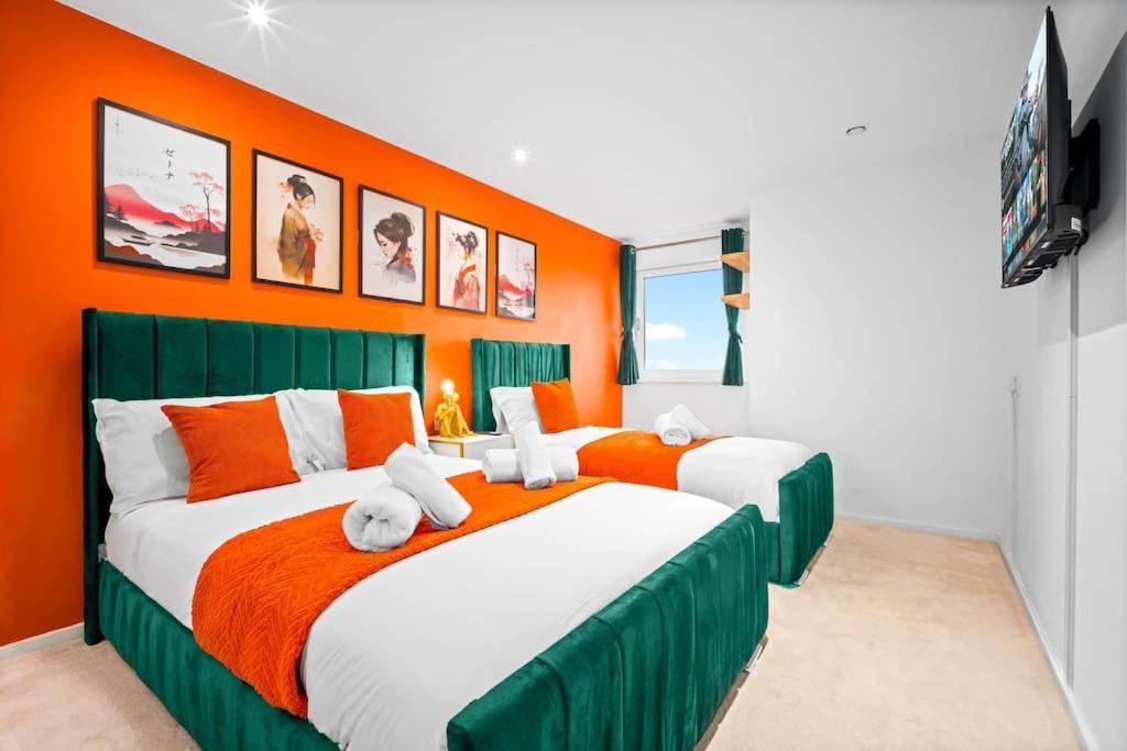 Spacious 2 Bed Apt B'Ham Cc With Parking Sleeps 7 Бирмингам Екстериор снимка
